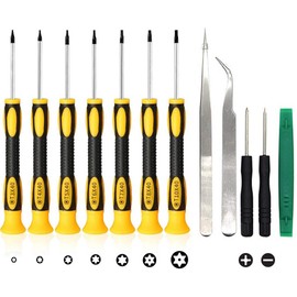 BESTU Star Shaped Hex Lobe Wrench Set, Anti-Fidget Screwdriver Set, T10, T15, T20, T27, T30, T40, T45, T50, 9-Piece Set, L-Shaped, Compatible with Anti-fiddling Screws, Precision Hex Lobe Wrench, Torx Wrench Special Screwdriver (Tolx Screwdriver Set [12 pieces])