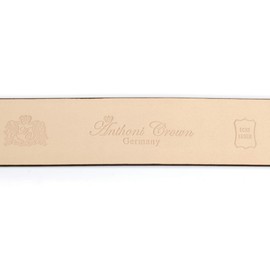 Anthoni Crown Women's Leather Belt, black