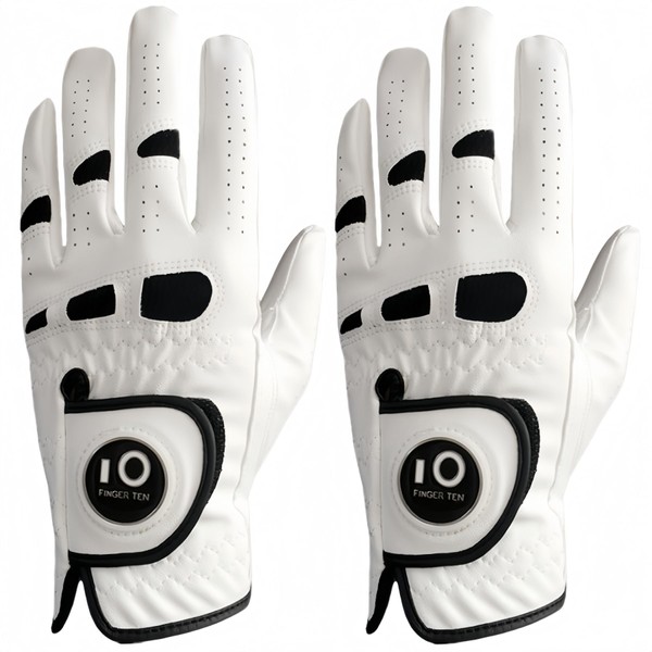 Golf Gloves for Men 2 Pack Natural Leather and Synthetic