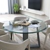 Round Transparent Tempered Glass Table Top, Multipurpose for Home Office