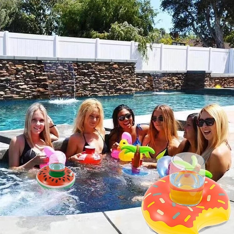 WILLBASIC Drink Floaties 13 Pack Pool Drink Floats Inflatable Drink
