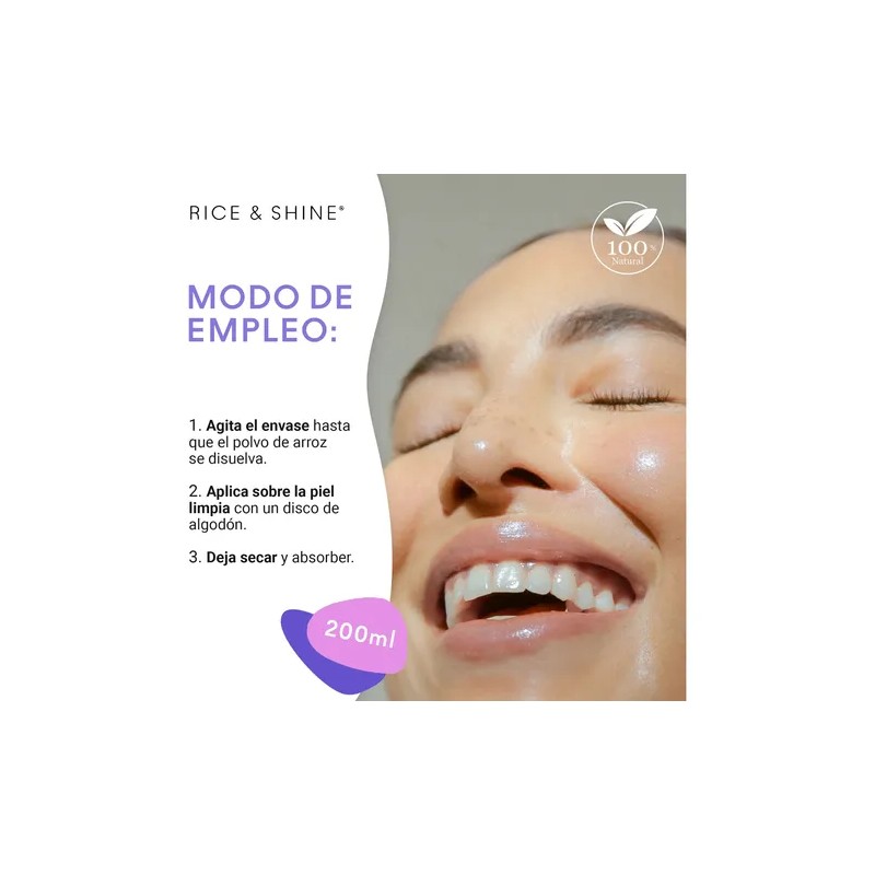 Rice & Shine Tónico Facial Agua De Arroz Con Vitamina