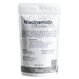 Hebbe - Niacinamida Pura para Rejuvenecimiento y Cuidado de la Piel, 500 g