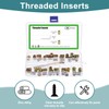 sourcing map 40Pcs 1/4"-20x19/32" Threaded Inserts Nuts, Zinc Alloy Hex