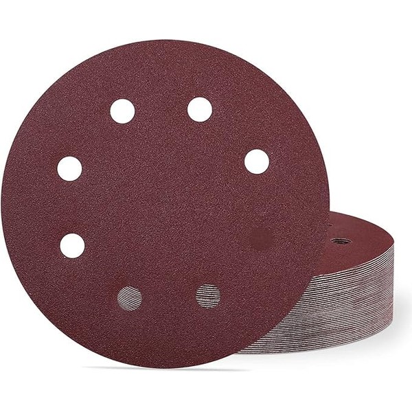 180mm Sanding Discs 80/180 Grit, 40Pcs Hook and Loop Sander