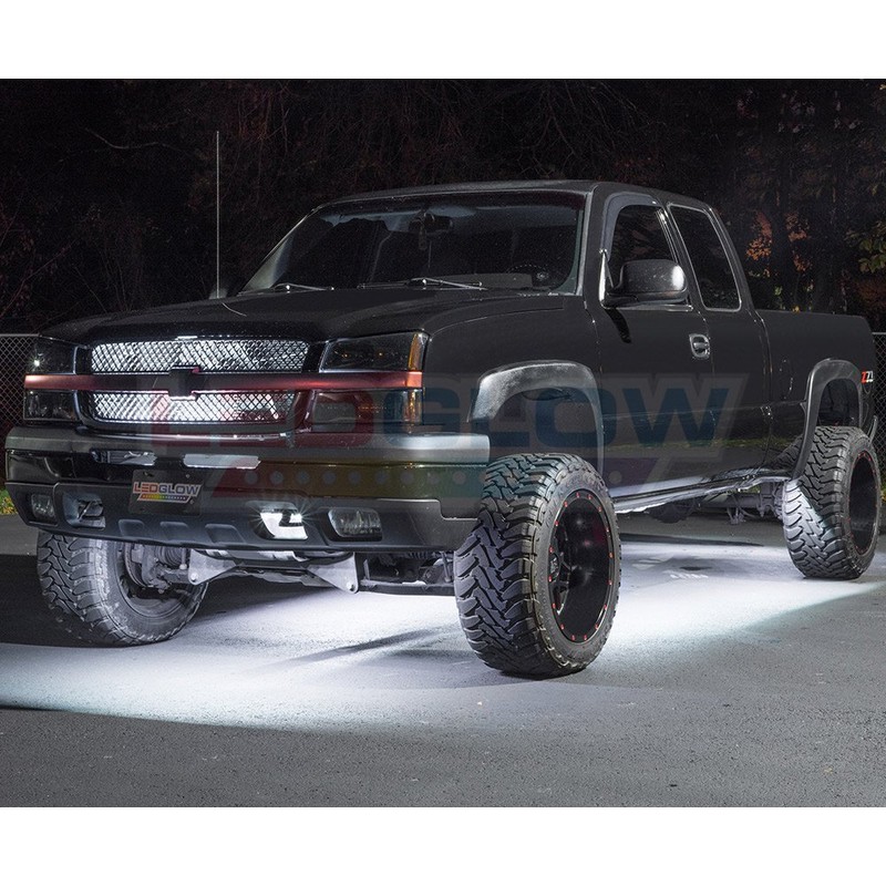 LEDGlow 6pc White LED Flexible Truck Slimline Underbody Underglow Accent
