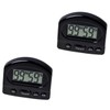 Alipis 2pcs Magnetic Timer Clock with Alarm Large Digital Display