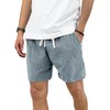 JEMLDL Corduroy Shorts for Men Elastic Waist Drawstring Lightweight Summer