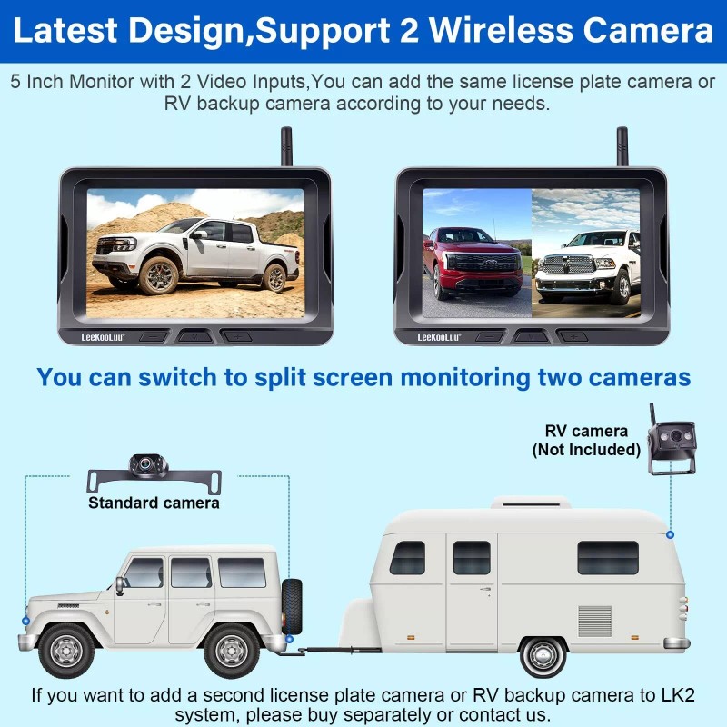 LeeKooLuu Wireless Backup Camera Ease Install - Color Image HD