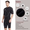Lemorecn Wetsuits Mens Front Zip Neoprene 3mm Shorty Diving Suit(CA3016black-S)