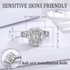 Sterling Silver Cremation Urn Ring for Ashes 925 Ash Cubic