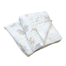 Opus 32347 Women's Gauze Towel, Fluffy, 6-Layer Gauze Towel, Set of 2, elephant