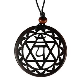 Island Piercings N304 Wooden Star of David Pendant Necklace Adjustable Length, Wood