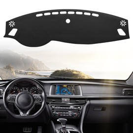 BERKSYDE Leather Dashboard Dash Cover Mat Carpet PU Compatible with 2016 2017 2018 2019 2020 Kia Optima
