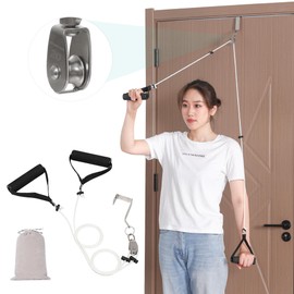 Fanwer Shoulder Pulley, Over The Door Exercise Pulley for Rotator Cuff Recovery, Arm Rehabilitation Over Head Pulley System, Increase Mobility │ Flexibility Stretching