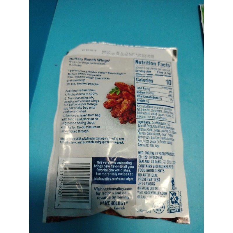 Hidden Valley 2 Chicken Wings Seasoning Hidden Valley Ranch Recipes