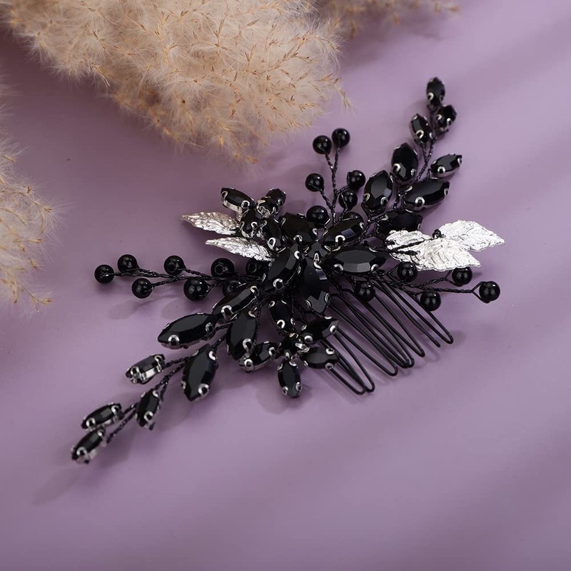 Teyglen Peinetas Nupciales Para El Cabello Para Boda, Diamantes De