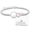 Bsoepnr Mum Gifts, Circles Heart Infinity Bracelet Silver Bracelet Gifts