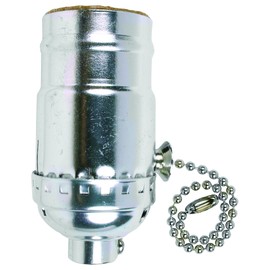 Orrco 60405 Nickel 3-Way Pull Chain Socket, 1 Count (Pack of 1)