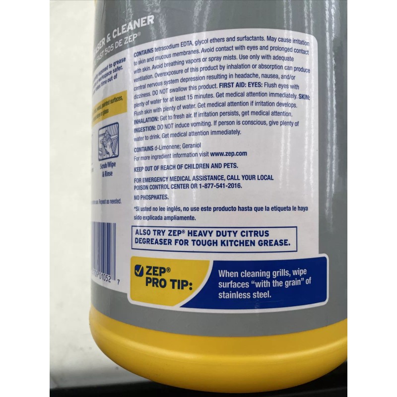 Zep Commercial ZU5051282 Fast 505 Degreaser & Cleaner 128 FL