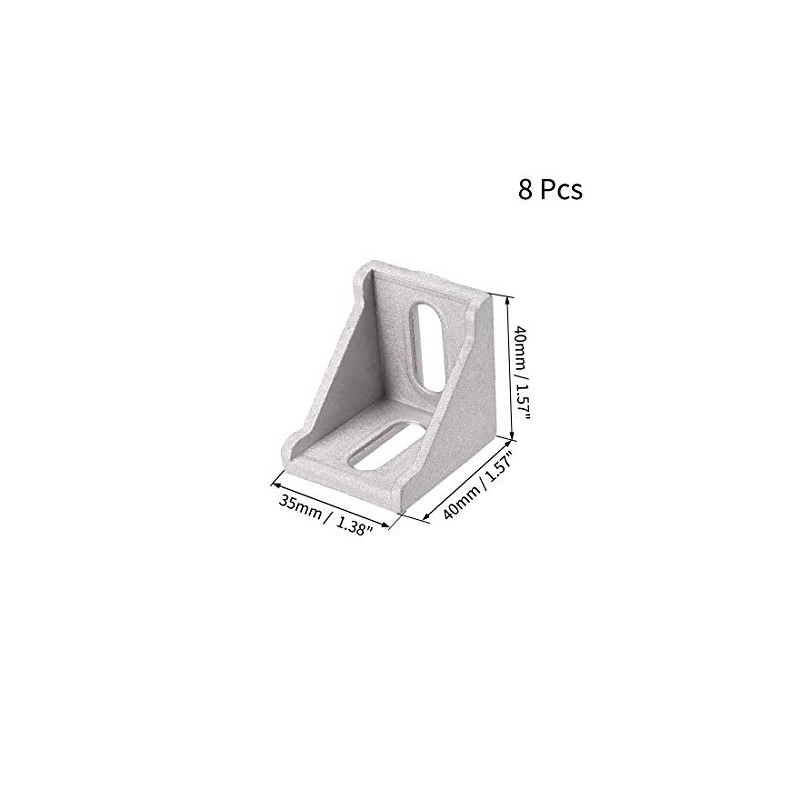 sourcing map Inside Corner Bracket Gusset, 40mm x 40mm for