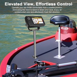 VINmounts 17.72" Extension Arm Fish Finder Mount for Boat,304 Stainless Steel Depth Finder Mount for 5" to 16" Fishfinder,Compatible with Garmin,Lowrance, Humminbirdand More