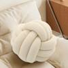 Knot Pillow Ball,Round Throw Pillows,Ivory Decorative Ball Pillows for Couch,Soft