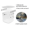 Glass Microwave Bacon Cooker, Microwave Popcorn Popper, 100oz Glass jar