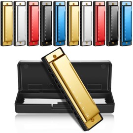 Liliful 10 Pcs 10 Hole Plastic Harmonica for Kids Educational Kids Harmonica Musical Harmonica Set Translucent Harmonica Instrument Gifts for Children Adults Beginners Birthday Party (Vivid Colors)