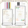 FANPROMS Wedding Sign Holder 68”x32”x16” Black Metal Welcome to Our