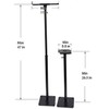 VideoSecu 2 Height Adjustable Heavy-Duty Steel Speaker Stands for Satellite