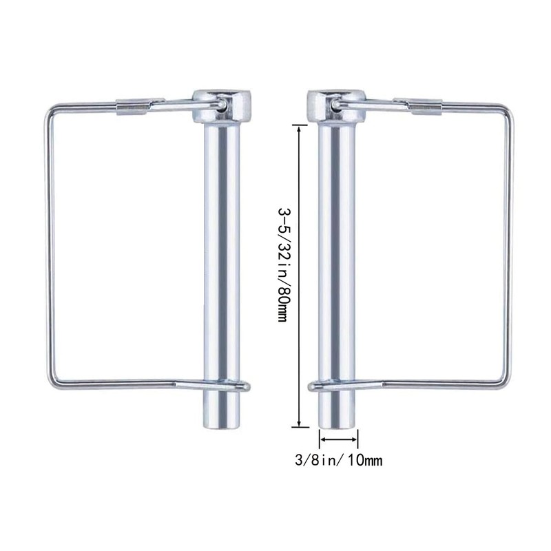 3/8" x 3-5/32" Trailer Hitch Pin 2 Pack, Heavy Duty