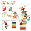 decalmile Monkey Wall Decals Animals Kids Learning Wall Stickers Baby