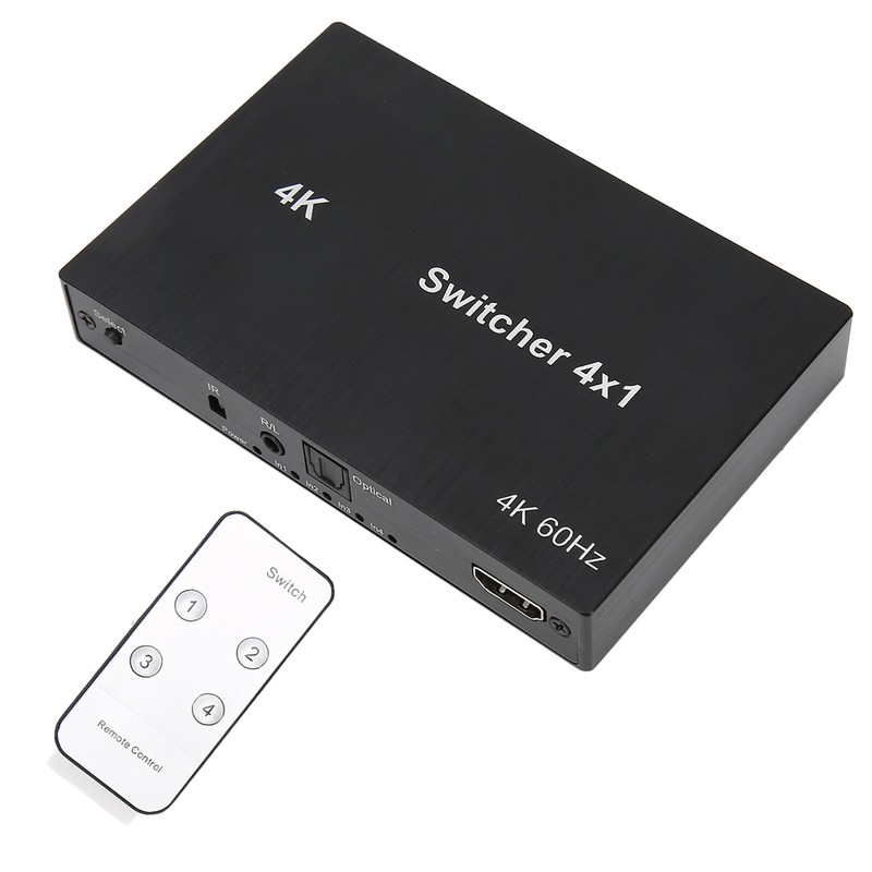 4Kx2K HD Multimedia Interface Switch 4X1 Mouse Keyboard Control Video