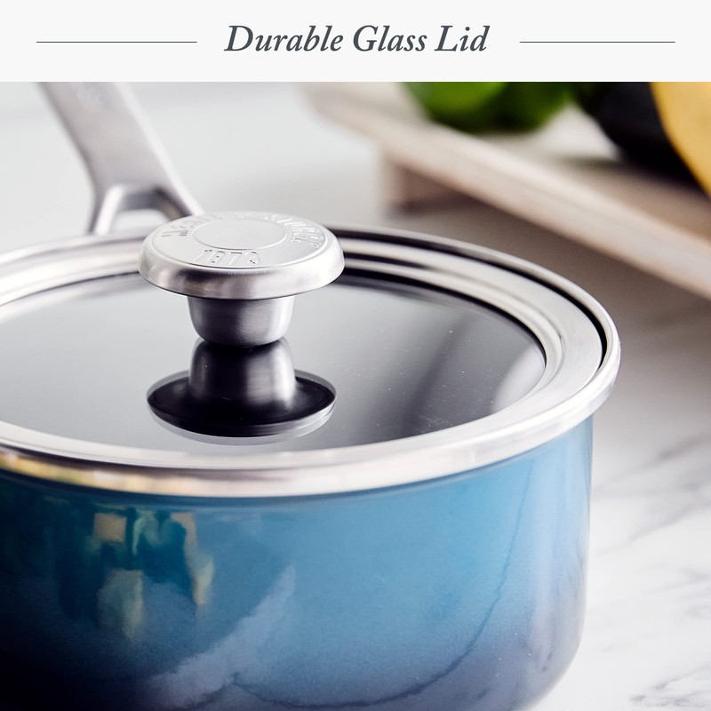 Merten & Storck European Crafted Steel Core Enameled Cookware, 1.4QT