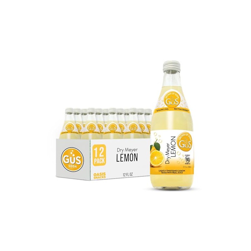 GUS Soda Dry Meyer Lemon 12 Oz(12 Pack)