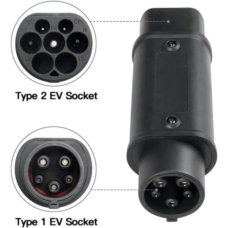 Type 2 to Type 1 ev charging cable 230V 32A