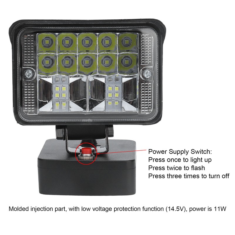 11W LED Tool Light Adjustable Flashing Outdoor Lighting Lamp for