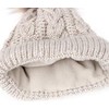 Neverless Women's Knitted Fur Pompom Fur Winter Hat Pom Pom