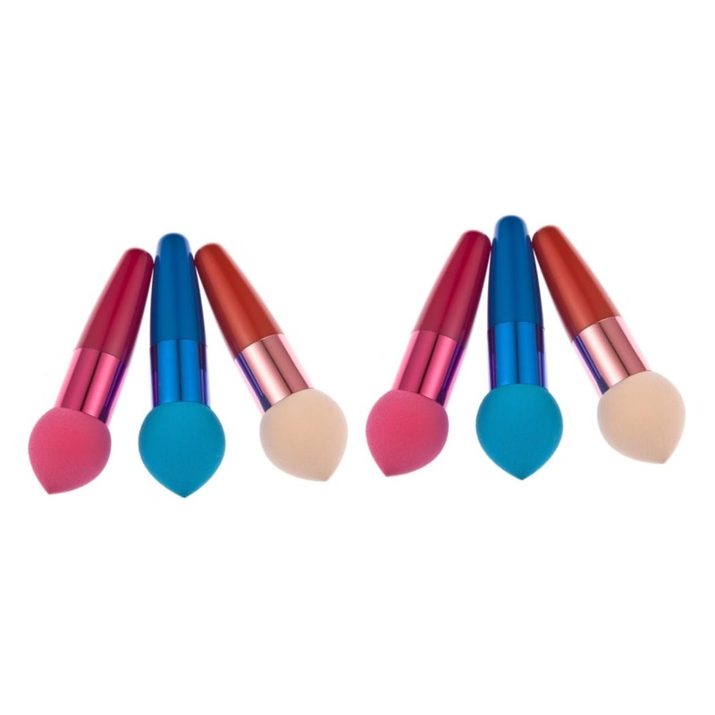 NOLITOY Sets Cosmetic Brush Set Droplet Makeup Sponge Latex Powder