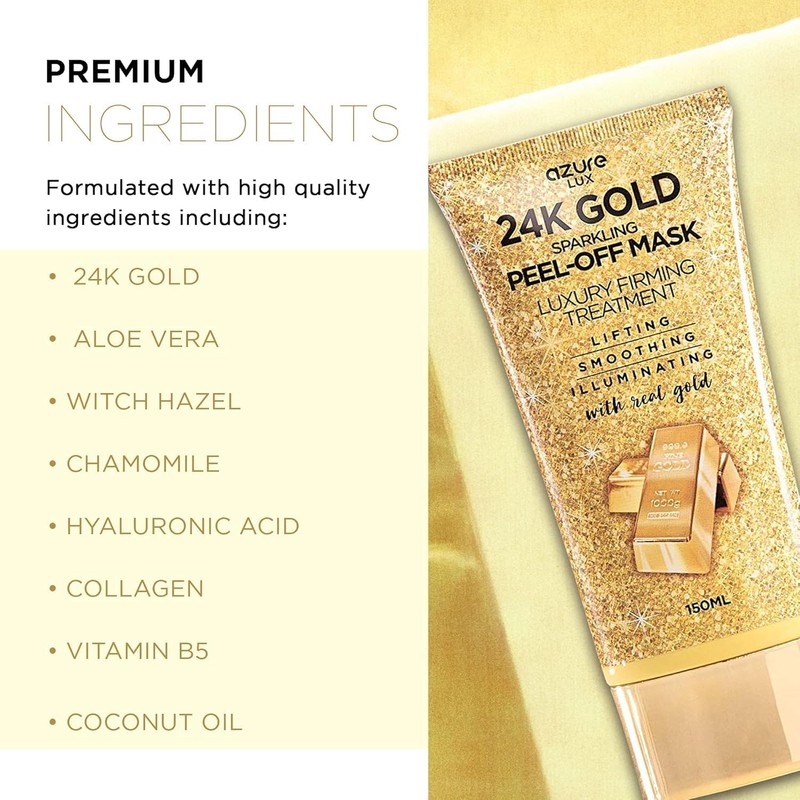 AZURE Sparkling Peel-Off Masks Bundle - Rose Gold Hydrating Peel-Off