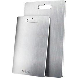 SUS 316 Titanium Cutting Board 100% Pure Titanium Cutting Boards for Kitchen,Latest Thickened Version,Dishwasher Safe Perfect for a Variety of Cooking Tasks Cutting Board for Meat Vegetables Fruits XL