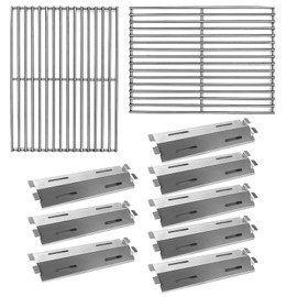 Votenli 17 1/8" Stainless Steel 93281 Heat Plates and 19" Grill Grate Replacement Parts for Bakers and Chefs Grill Parts GR2039201-BC-00, GD430, ST1017-012939