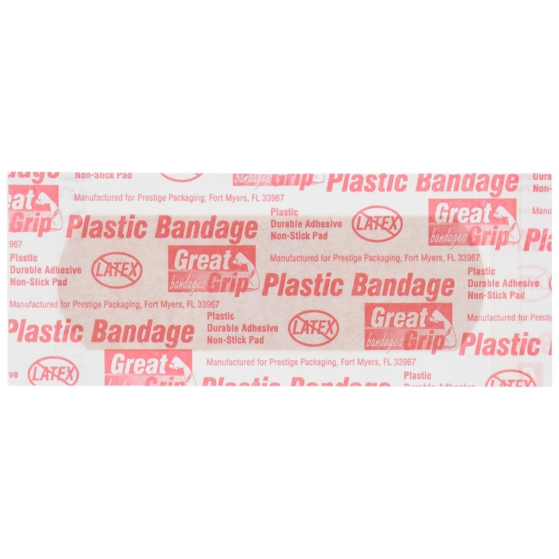 Medi-First 60033 Plastic Strip Bandages, 1" x 3", Box of