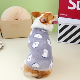 Zunea Flannel Dog Sweater Jumpers for Small Medium Dogs Pullover Corgi Winter Jacket Coats Fuzzy Fleece Puppy Clothes Cute Soft Warm Cold Weather Dachshund Vest Pet Apparel Gray XXL
