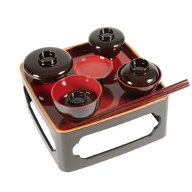 Buddhist Altar Meal Set (With Rice) Buddhist Altar Meal Set, Accessories, Buddhist Utensils, Buddhist Utensils, Rice Bowl, Chopsticks Set, 5.5 Size, Gold Rice Ground (Inner Vermilion, Border), Made in