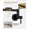 Fransiton Matte Black Pot Filler, Pot Filler Faucet Wall Mount,