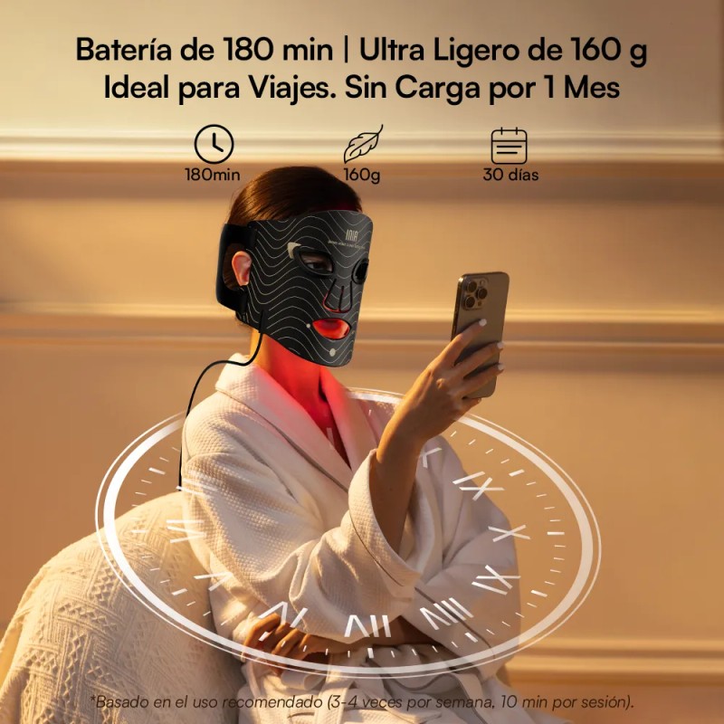 Inia Máscara Led Facial Para El Rostro De 4 Modos