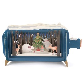 Alljoy Design Message in A Bottle Xmas Night Pop Up Christmas Greeting Card by Alljoy Cards XMIB054 XMIB054