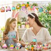 24 Wooden Bunny Easter Pendants with String, 8 cm Eggs,